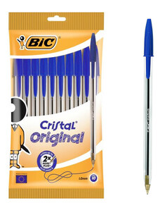 UMIDIGI BIC στυλό διαρκείας Cristal με μύτη 1mm, μπλε, 10τμχ