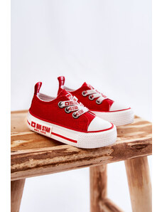 BIG STAR SHOES Παιδικά υφασμάτινα sneakers BIG STAR KK374051 κόκκινο