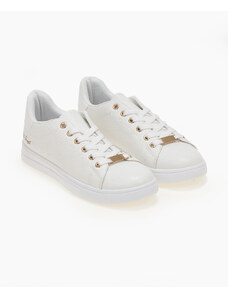 issue Basic sneakers με χρυσές λεπτομέρειες - Λευκό - 030011
