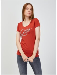 Κόκκινο Γυναικείο T-Shirt Guess Bryanna - Γυναίκες