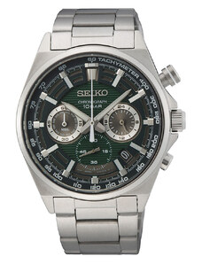 SEIKO Racing Sports Chronograph - SSB405P1 Silver case with Stainless Steel Bracelet