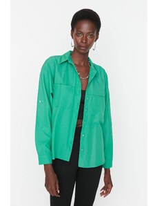 Trendyol Shirt - Πράσινο - Oversize