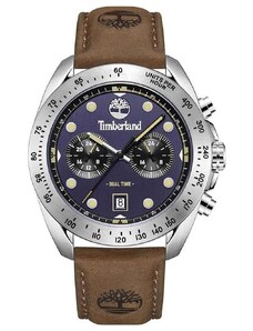 TIMBERLAND Carrigan TDWGF2230503 Dual Time Brown Leather Strap