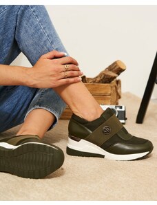 INSHOES Sneakers με διπλό υλικό και μεταλλική λεπτομέρεια Πράσινο