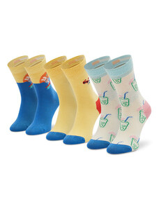 Σετ ψηλές κάλτσες παιδικές 3 τεμαχίων Happy Socks