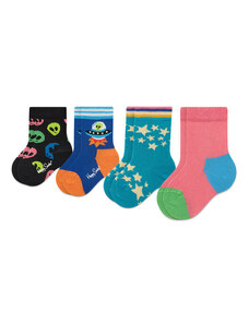 Σετ ψηλές κάλτσες παιδικές 4 τεμαχίων Happy Socks