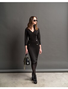 Chrisper Φόρεμα Morgan Σταυροκούμπι Μαύρο