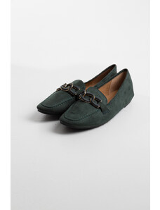 LOVEFASHIONPOINT Loafers Γυναικεία Πράσινα Suede