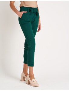 INSHOES Ψηλόμεσο ελαστικό παντελόνι με ζώνη Πράσινο