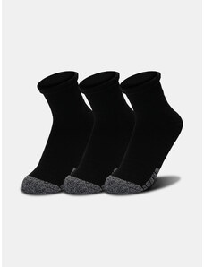 Ανδρικά Under Armour UA Heatgear Quarter Set of 3 pairs of socks Black