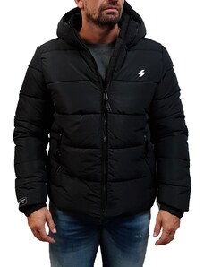 Superdry - M5011827A 02A - Hooded Sports Puffer Jacket - Black - Μπουφάν