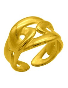 AMOR AMOR Δαχτυλίδι Από Ορείχαλκο Επιχρυσωμένο 24Κ PF37388