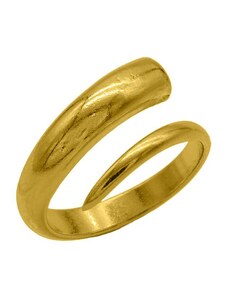 AMOR AMOR Δαχτυλίδι Από Ορείχαλκο Επιχρυσωμένο 24Κ Στριφτό PF37396