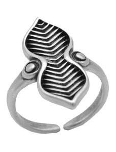 AMOR AMOR Δαχτυλίδι Από Ορείχαλκο Chevron Pattern PF37427