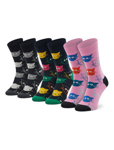Σετ 3 ζευγάρια ψηλές κάλτσες unisex Happy Socks