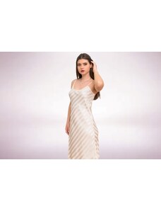 Ancient Greek Scarves Vintage cream silk slip dress