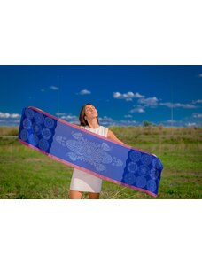 Ancient Greek Scarves Medusa purple-blue silk scarf