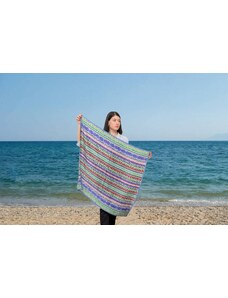 Ancient Greek Scarves Large square pure silk scarf multicolor