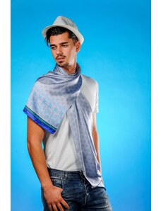 Ancient Greek Scarves Baby blue long silk scarf