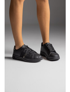 LOVEFASHIONPOINT Sneakers Γυναικεία Μαύρα Δερματίνη
