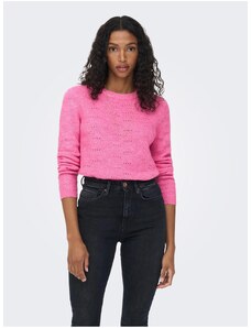 Ροζ πουλόβερ ONLY Lolli - Γυναικεία