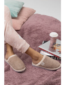 LOVEFASHIONPOINT Fluffy Slippers Γυναικείες Χακί