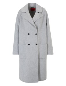 HUGO Ανοιξιάτικο και φθινοπωρινό παλτό 'Merlandi' ανοικτό γκρι / μαύρο