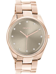 OOZOO Timepieces Crystals - C10963, Rose Gold case with Stainless Steel Bracelet