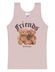 Minerva Παιδικό Φανελάκι Κορίτσι Τιράντα Teddy Bears Friends Forever
