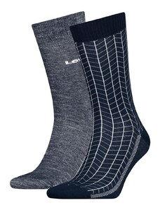 Levi's Ανδρικές Κάλτσες Regular Cut Melange Denim Inspired - 2 Ζεύγη