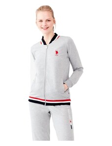 U.S. Polo ASSN. Γυναικεία Φόρμα Logo Stripe Zip