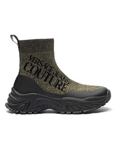VERSACE JEANS COUTURE Sneakers Fondo Hiker Dis. 81 Knitted+Coated 73VA3SV5ZS427 g89 black/gold