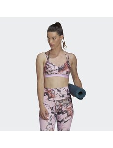 Adidas Yoga Essentials Studio Light-Support Allover Print Bra