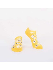 FASARDI Ανδρικές κίτρινες κοντές κάλτσες με παραμυθένια φώτα