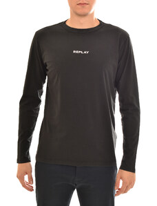 Replay Blouse With White Logo-Black