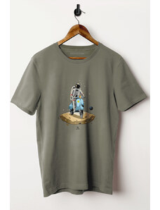 UnitedKind Astronaut Vespa, T-Shirt σε χακί χρώμα