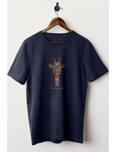 UnitedKind Tribal Girafe, T-Shirt σε μπλε χρώμα
