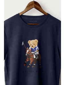 UnitedKind Polo Rider Teddy, T-Shirt σε μπλε χρώμα