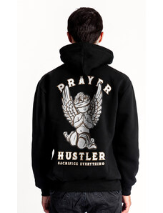 UnitedKind Prayer Or Hustler, Φούτερ με κουκούλα σε μαύρο χρώμα