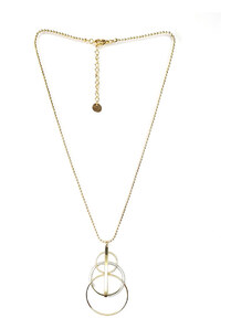 Ατσάλινο Κολιέ, αλυσίδα, Μήκος 40cm, Χρυσαφί, 2112-181X | Karma Fashion