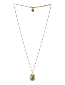 Ατσάλινο Κολιέ, αλυσίδα, Μήκος 40cm, Χρυσαφί, 2112-171X | Karma Fashion
