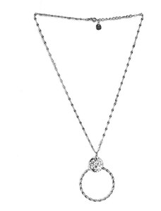 Ατσάλινο Κολιέ, αλυσίδα, Μήκος 40cm, Ασημί, 2112-176A | Karma Fashion
