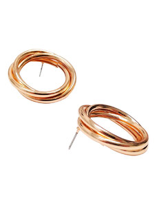 Σκουλαρίκια Μεταλλικό Copper, Χρυσαφί, 2012-102X | Karma Fashion