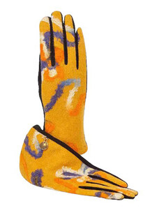 Γάντια Γυναικεία Ύφασμα Πολυεστέρα Fragola GL09-MUSTARD