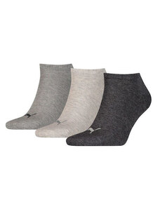 Puma Unisex Κάλτσες κοντές 3 pack antracil /well grey/ mel grey