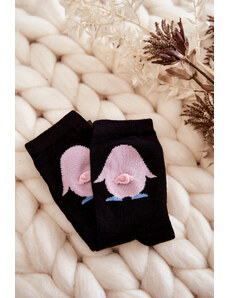 Kesi Νεανικές Βαμβακερές Κάλτσες Ροζ Penguin Μαύρο