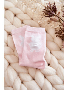 Kesi Νεανικές Βαμβακερές Κάλτσες Λευκό Κουνέλι Ροζ