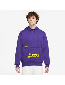 Jordan NBA Los Angeles Lakers Fleece Ανδρική Μπλούζα με Κουκούλα