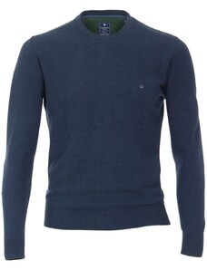 REDMOND Ανδρική μπλέ πλεκτή πλεκτή μπλούζα, Χρώμα Μπλέ, Μέγεθος 4XL