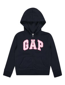 GAP Ζακέτα φούτερ σκούρο μπλε / ανοικτό ροζ / λευκό